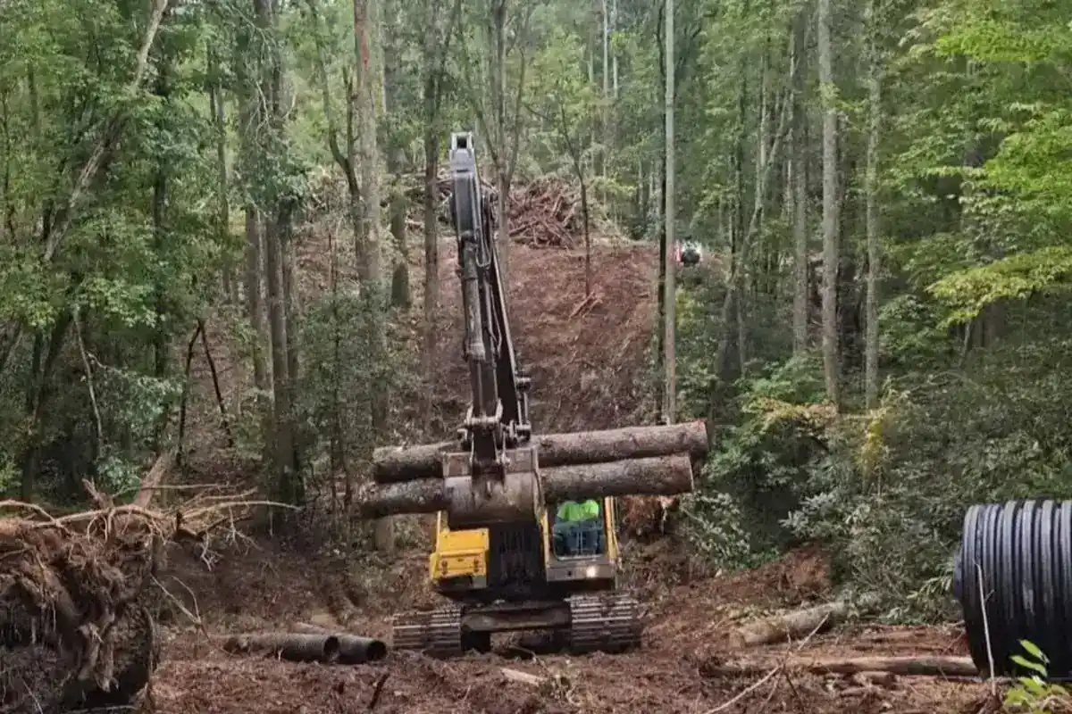 Land Clearing by Hyler's Tree Service and Grading