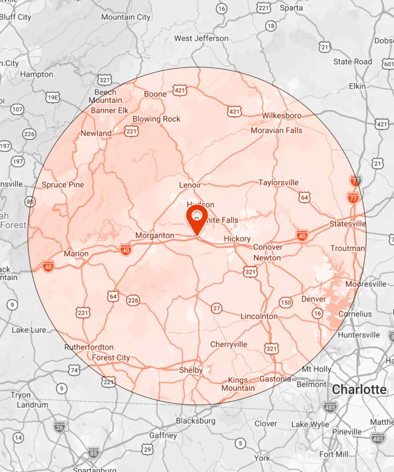 Hyler's Tree Service coverage across Western North Carolina